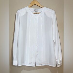 Elegant White Button-Up Blouse